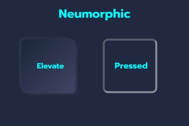 3D Neumorphic Soft UI Design. 3D Bottons.