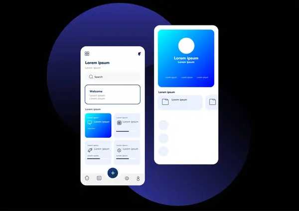 Düz UI veya UX tasarımının 3B Vektör illüstrasyonu.