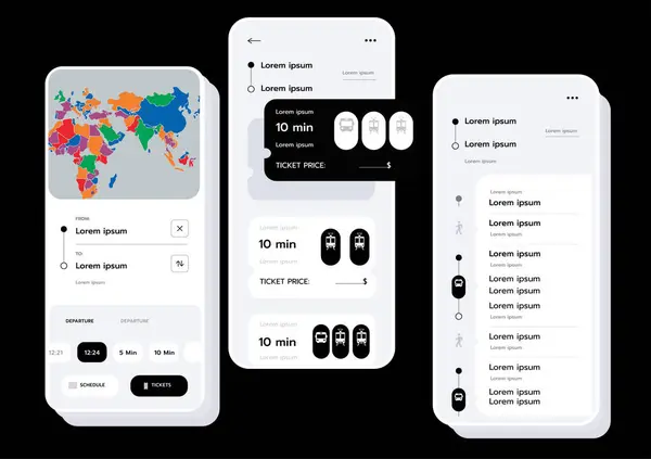 Düz UI veya UX tasarımının 3B Vektör illüstrasyonu.