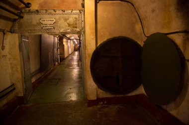 Interior of bunker in World War I museum, France