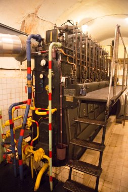 Interior of bunker in World War I museum, France