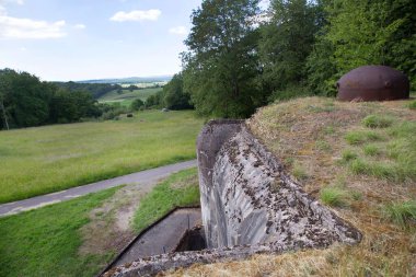 Concrete military pillbox in World War I museum, France