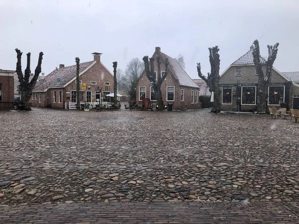 Ciudad Tradicional Invierno Holanda — Foto de Stock