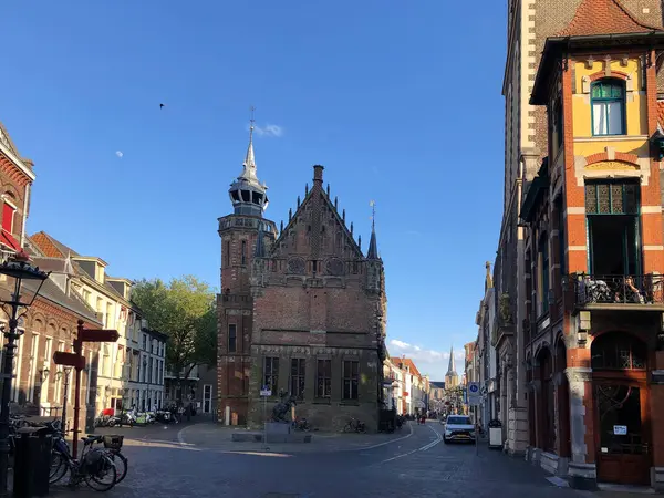 Старый Город Солнечный День Нидерланды — стоковое фото