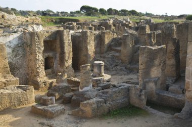 Yunanistan 'da antik kentin kalıntıları