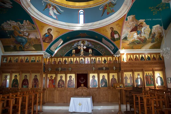 Interior Igreja Ortodoxa Grécia — Fotografia de Stock