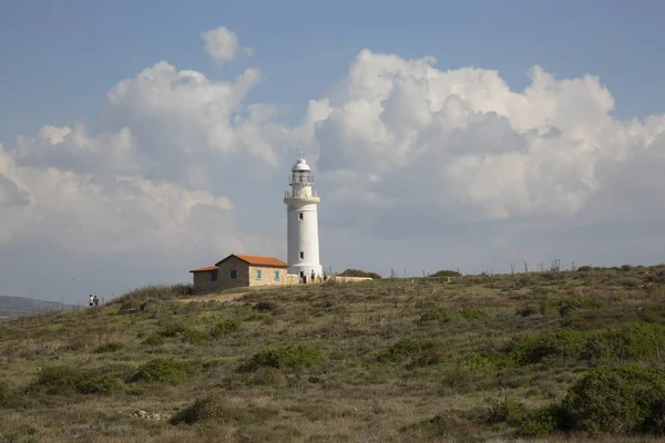 Beautiful White Lighthouse Hill — Stock Photo, Image
