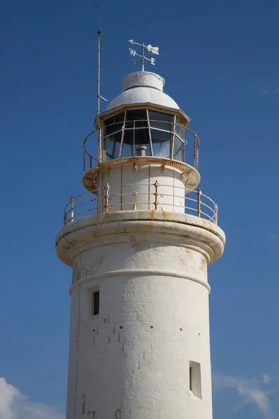 Beautiful White Lighthouse Greece — Stock Photo, Image