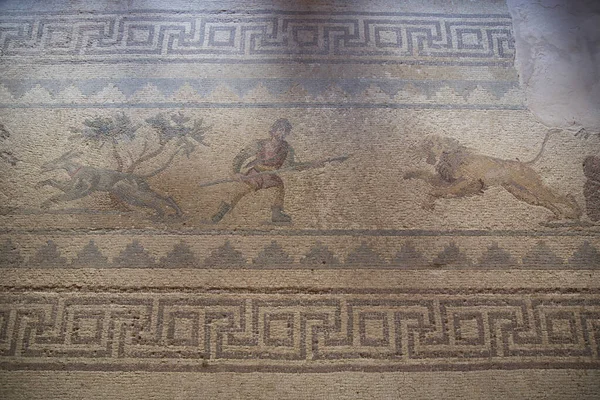 Belo Mosaico Antigo Templo Grego — Fotografia de Stock