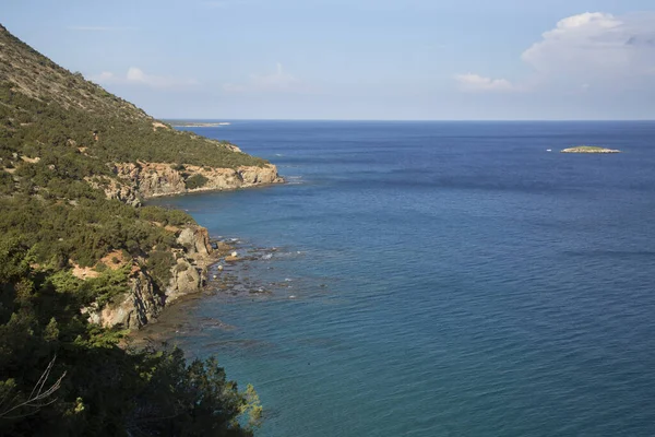 Красиве Узбережжя Середземного Моря Греції — стокове фото