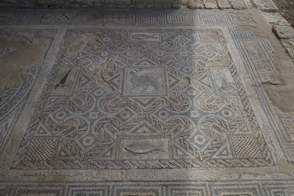 Antigo Mosaico Templo Grego — Fotografia de Stock
