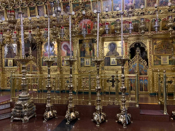 Interiör Vackra Ortodoxa Kyrkan — Stockfoto