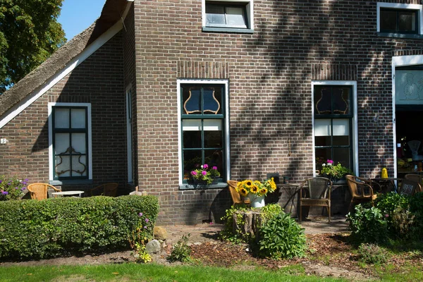 Typowe Małe Holenderskie Fasady Domów — Zdjęcie stockowe