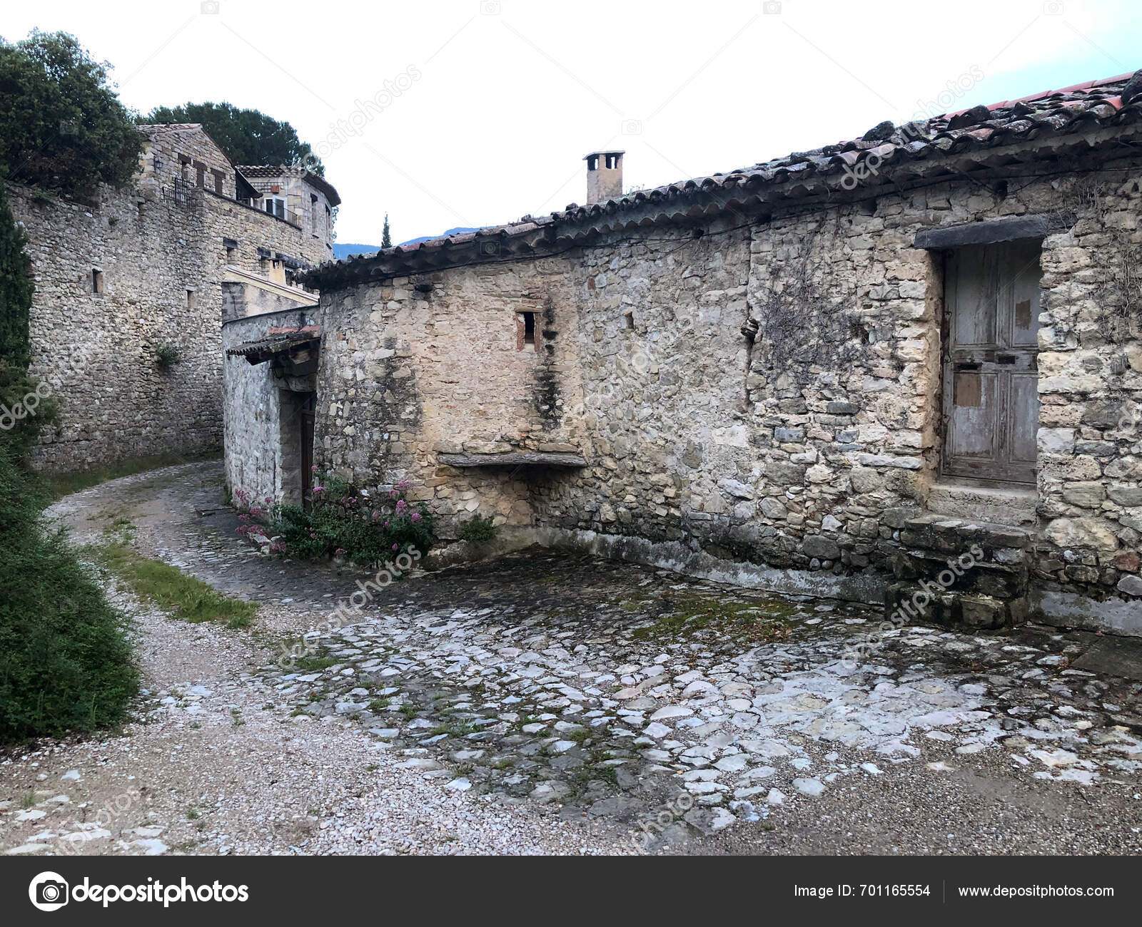 Medieval Stone Architecture Aubres Village France — Stock Photo © DirkM ...