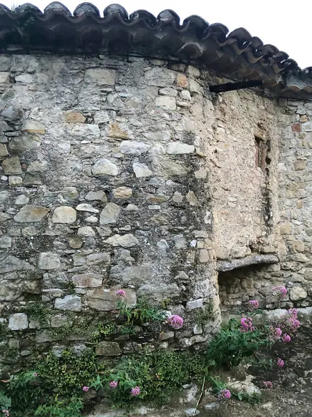 Arquitetura Pedra Medieval Vila Aubres França Fotos De Bancos De Imagens Sem Royalties