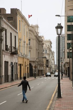 Lima, Peru 'daki mimari binaların manzarası