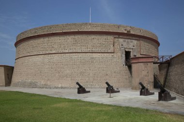 Callao, Peru 'daki Gerçek Felipe Kalesi (Peru Ordu Müzesi) detayları