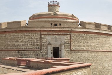 Callao, Peru 'daki Gerçek Felipe Kalesi (Peru Ordu Müzesi) detayları