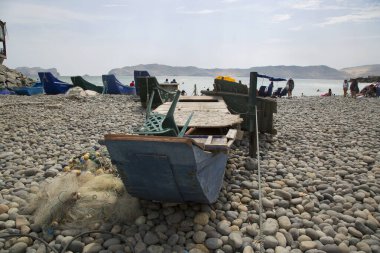 La Punta Rıhtımı manzarası ve Callao bölgesindeki tekneler, Lima, Peru