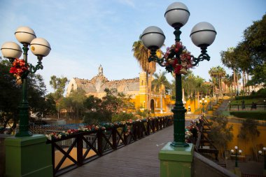 The traditional bridge of the sighs of Barranco in Lima, Peru clipart