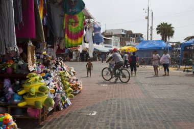 Lima City, Peru 'daki sokak pazarı manzarası