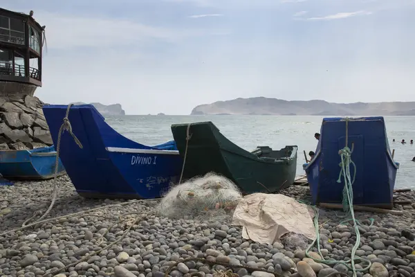 La Punta Rıhtımı manzarası ve Callao bölgesindeki tekneler, Lima, Peru