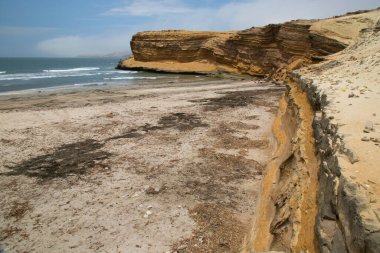 Uçurumlu güzel deniz manzarası