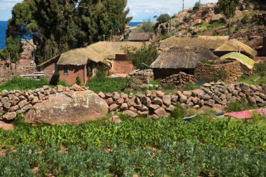 Afrika 'daki lesotho köyü.