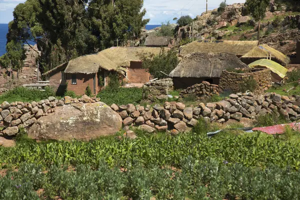 Afrika 'daki lesotho köyü.