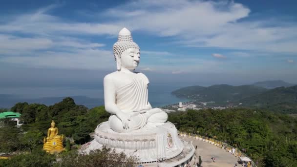 Big Buddha Seated Maravija Buddha Statue Phuket Thailand Official Name — Vídeos de Stock