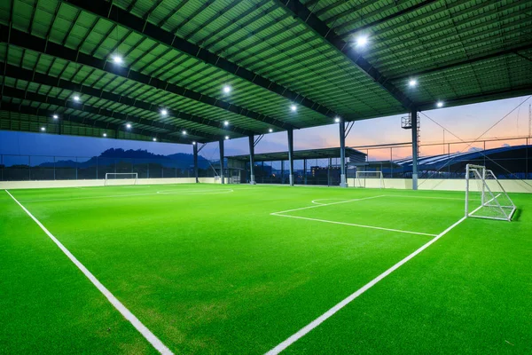 Phuket Tailandia Enero 2023 Vista Campo Fútbol Césped Artificial Una — Foto de Stock