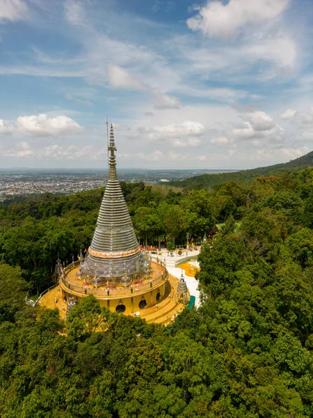 Hat Yai Thailand February 2023 Wat Stainless Steel Contemporary Chedi — Stock Photo, Image