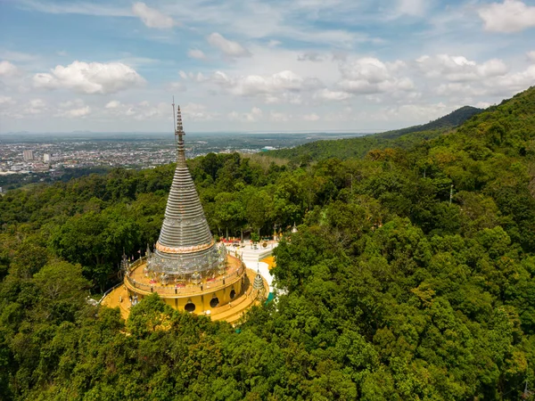 Hat Yai Thailand February 2023 Wat Stainless Steel Contemporary Chedi — Stock Photo, Image