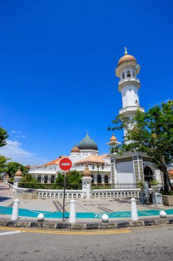 Georgetown, Penang, Malezya 'da bulunan Mescid Kaptanı Keling Camii' nin dışı.