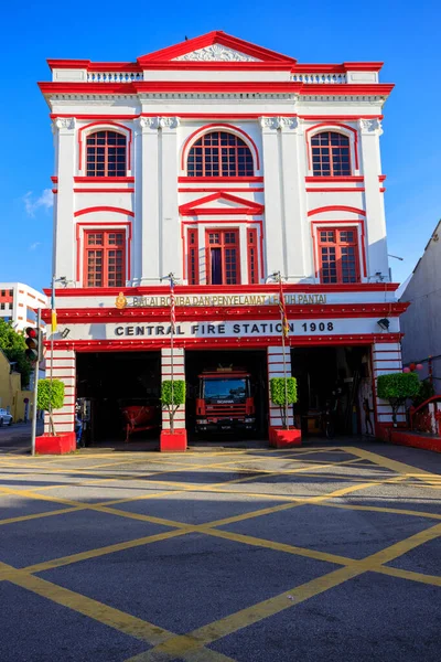 Georgetown Penang Malaysia February 2023 Exterior View Central Fire Station — Stock Photo, Image