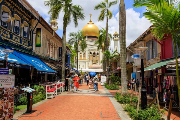 Singapur Febrero 2023 Mezquita Del Sultán Masjid Sultan Una Mezquita — Foto de Stock