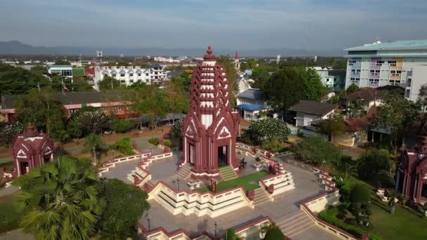 Prachuap Khiri Khan Ταϊλάνδη Φεβρουαρίου 2023 Εξωτερική Άποψη Του Ναού — Αρχείο Βίντεο