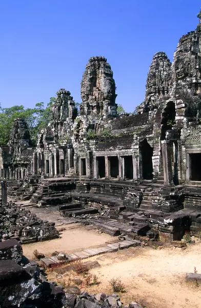 Bayon Tempel Ist Ein Mit Dem Buddhismus Verwandter Khmer Tempel — Stockfoto