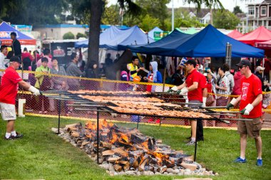 Richmond, British Columbia, Kanada - 1 Temmuz 2016: Geleneksel Steveston Somon Festivali, Kanada 'nın Richmond kenti Vancouver yakınlarındaki Steveston köyünde Kanada Günü' nde kutlandı. 