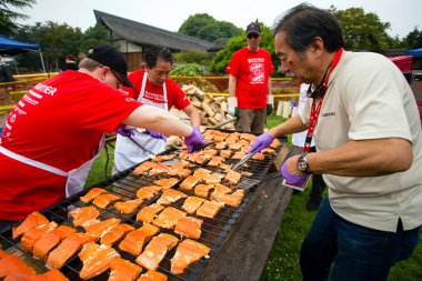 Richmond, British Columbia, Canada - July 1, 2016: The annual Steveston Salmon Festival celebrated on Canada Day in Steveston village located near Vancouver in Richmond, British Columbia, Canada.  clipart