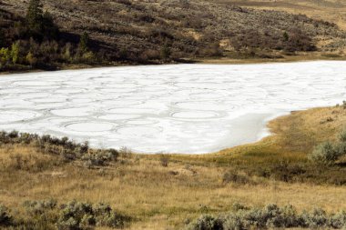 Spotted Lake located northwest of Osoyoos in the eastern Similkameen Valley of British Columbia, Canada. clipart