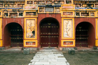 The Mieu, also called The To Mieu is a Confucian royal ancestral shrine to Vietnamese emperors in the Imperial City, Hue, Vietnam. clipart