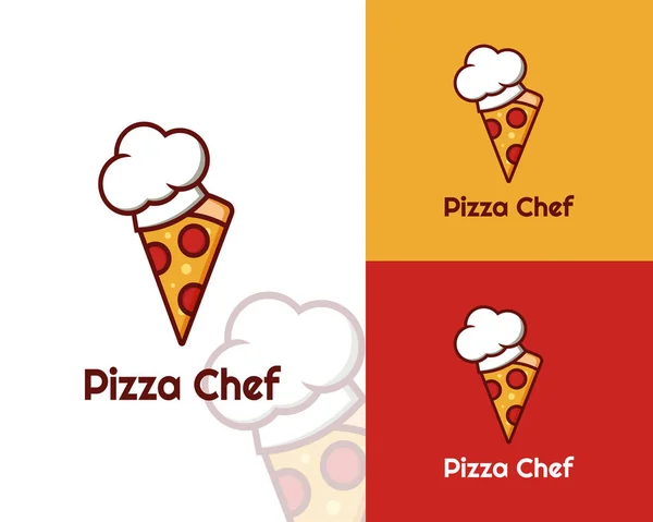Logo Cafetería Pizza Icono Pizza Emblema Para Restaurante Comida Rápida — Vector de stock