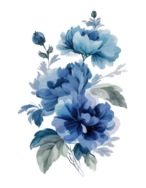 Blue Flowers Pattern Seamless Pattern Can Used Wallpaper Pattern Fills — стоковый вектор