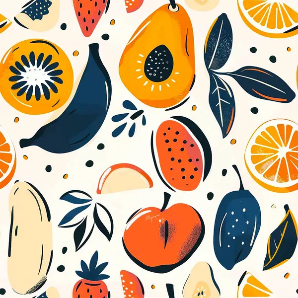 Τροπικά Καλοκαιρινά Φρούτα Χωρίς Ραφή Μοτίβο — Φωτογραφία Αρχείου