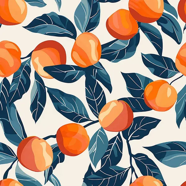 Nahtloses Muster Mit Pfirsich Hand Zeichnen Pfirsich Hintergrund Für Tapeten — Stockfoto