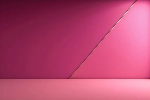 ピンクの壁と滑らかな床で製品設計とプレゼンテーションのための美しい汎用性の高い背景 — ストック写真