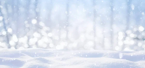 Ünnepi Karácsonyi Természetes Havas Háttér Elvont Üres Színpad Hóeltolódás Kitelepített — Stock Fotó