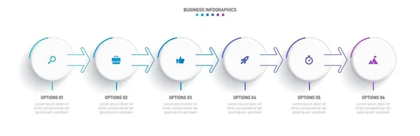Timeline Infographic Infochart Modern Presentation Template Spets Business Process Website —  Vetores de Stock