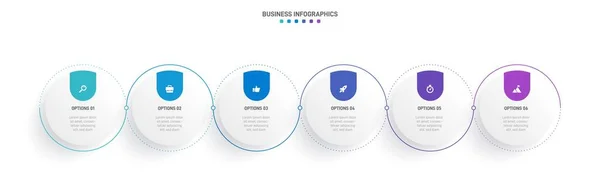 Timeline Infographic Infochart Modern Presentation Template Spets Business Process Website — Vector de stock